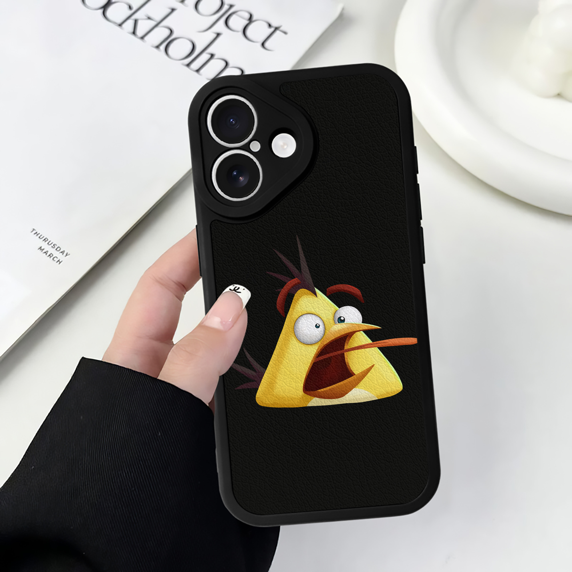 （画像用） Angry Birds アングリーバード 【iPhone 16シリーズ対応】シリコンスマホケース（レザー調） 材質：シリコン